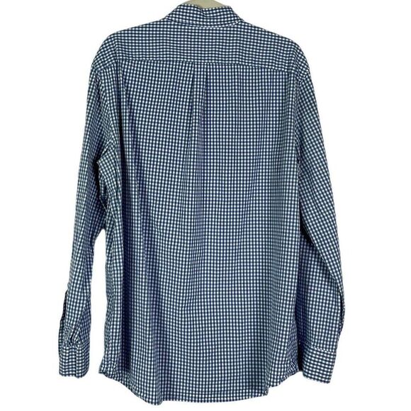 Vineyard Vines Classic Fit Tucker Shirt Long Sleeve Blue Gingham Cotton/Spandex - Picture 5 of 11